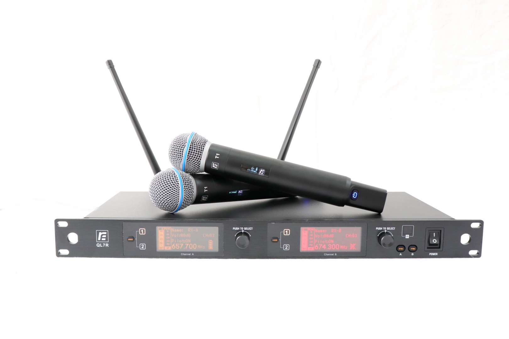 RFIntell QL7R/T1-A 651,800-683,400 МГц 2-канальная радиосистема с 2-мя ручными микрофонами в Фурманове