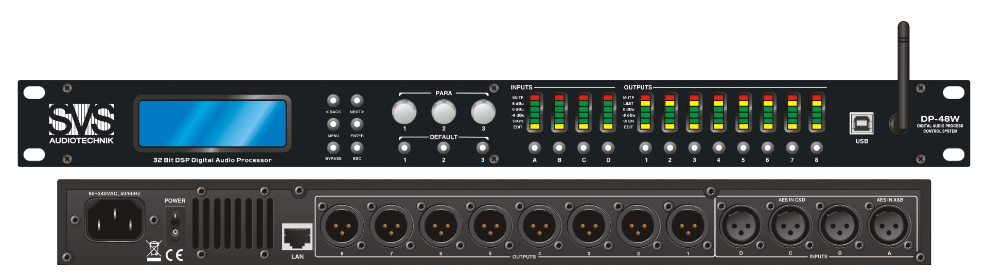 SVS Audiotechnik DP-48W Цифровой процессор: 4 входа 8 выходов в Фурманове
