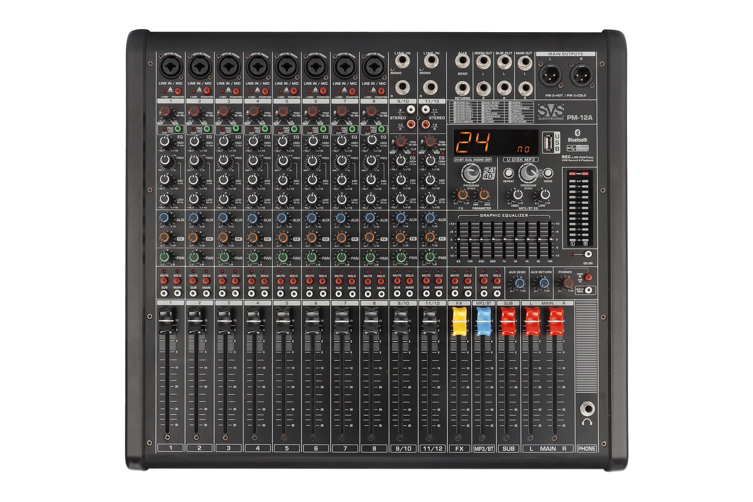 SVS Audiotechnik mixers PM-12A Активный аналоговый микшерный пульт, 12-канальный в Фурманове